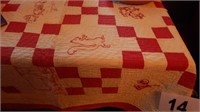 HAND STITCHED QUILT 76 X 54