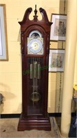 Briton Cherry grandfather clock, with a large