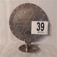 METAL PUNCHED CANDLE HOLDER 12"
