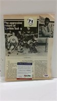 TERRIBLE TED LINDSAY SIGNED PAGE