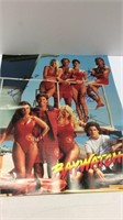 BAYWATCH POSTER SIGNED BY 8 CAST MEMBERS
