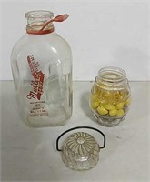 1/2 Gal milk bottle and candy jar