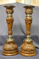 Pair of Maitland Smith Candle Sticks