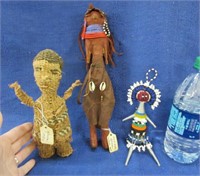 3 unique handmade african dolls