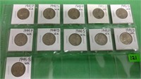 War Nickel Set (11 Coins) XF-AU
