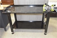 Metal Work Bench and Mounted Tools