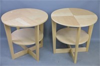 Pair of Round End Tables