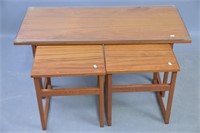 Unusual Teak Coffee and Nesting End Tables
