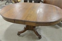 Oak Pedestal Extension Table