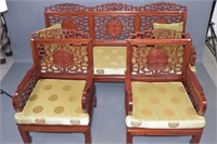 Three Piece Chinese Couch and Chair Set