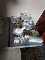 Lot Of Milk Glass As Shown