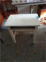 White Child's School Desk