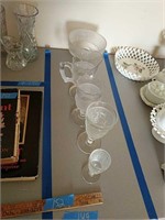 Lot Of Frosted Pattern Glass