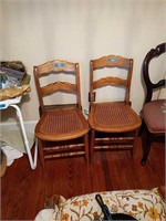 Pair Of Cane Seat Chairs