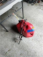 Gas can and mole trap