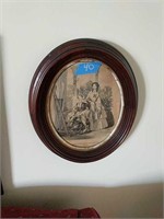 Pair of oval picture frames