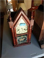 Mahogany steeple clock