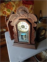 Ornate Victorian kitchen mantle clock