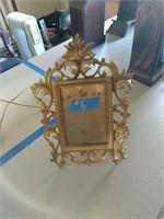Ornate Victorian bronze mirror