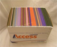 Box Of Multi Colored Hanging File Folders