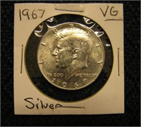 1967 Silver Half Dollar-No Mint Vg