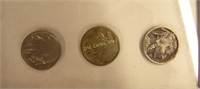 3 Vintage Buffalo Nickels