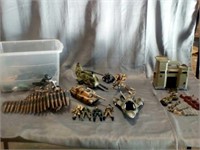 Action figures, army man, military vehicles, &