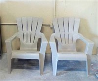 2 PC. Resin Adirondack chairs