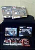 Lot of 4 airsoft guns and 4 pkgs. BB's