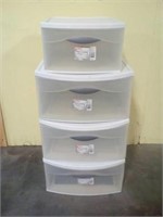 4 PC. Sterilite Clearview storage drawers