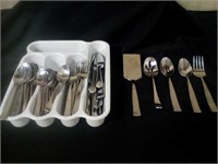 Silverware with serving pieces