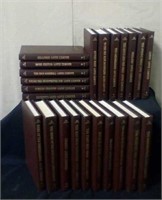 23 PC. Louis L'Amour leather bound books