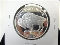One Troy Oz " Buffalo" Fine Silver