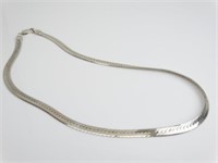 925 Silver 16" Herringbone Necklace