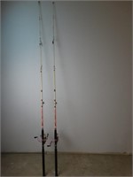 (2) Pink Lady Fish Rod & Reels by Shakespeare