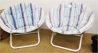 2 Folding Moon Chairs