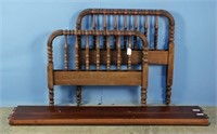 Pair of Walnut Spool Twin Beds C. 1890