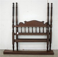 Four Poster Walnut Finish Spool Bed Mid 19th C.