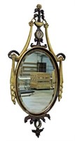 Italian Style Oval Gilt Wood Mirror