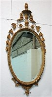 Oval French Style  Wall Mirror Late 20th Century