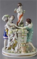 Capodimonte Porcelain Figural Grouping