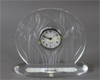 Lalique Crystal Desk Clock