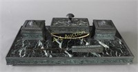 European Bronze & Marble Desk Set