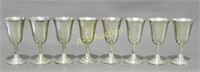 Eight Sterling Silver Goblets