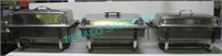 LOT, 3X S/S CHAFING DISHES W/ INSERT+ LIDS