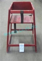 1X, RED WOOD HI-CHAIR