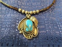 sterling native american turquoise necklace