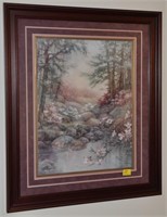 SIGNED LENA LILL  FORREST WITH STREAM PRINT