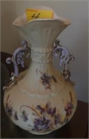 HAND PAINTED VASE  8 INCHES MADE IN GERMANY