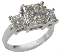 14K WHITE GOLD RING WITH 2.71 CARAT CENTER DIAMOND